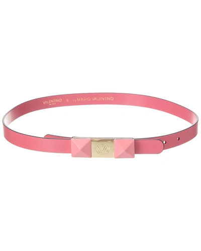 Valentino By Mario Valentino Lea Leather Belt In Pink