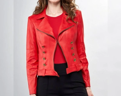 Insight Solid Vegan Jacket Scarlet In Orange