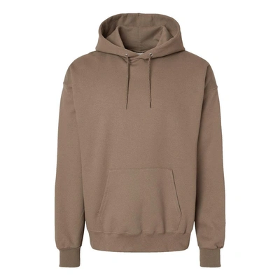 Hanes Ultimate Cotton Hooded Sweatshirt In Brown