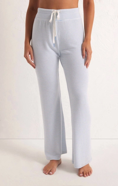 Z Supply In The Clouds Stripe Pants In Blue Jay