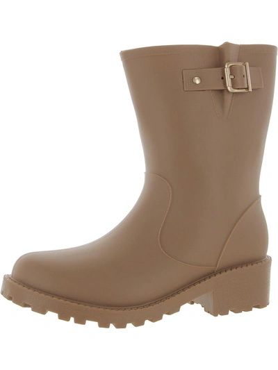 Style & Co Womens Booties Wellies Ankle Boots In Beige
