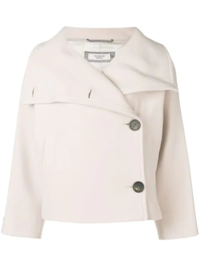 Peserico Short Double-breasted Jacket - Neutrals