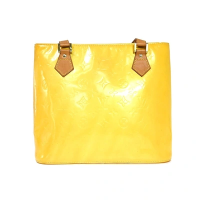 Pre-owned Louis Vuitton Houston Patent Leather Shoulder Bag () In Yellow