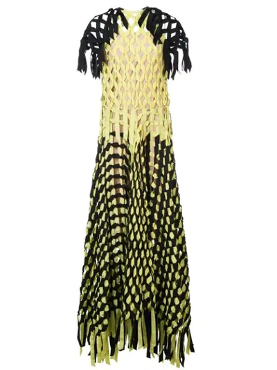 Vionnet Ribbon Knotted Maxi Dress In Green