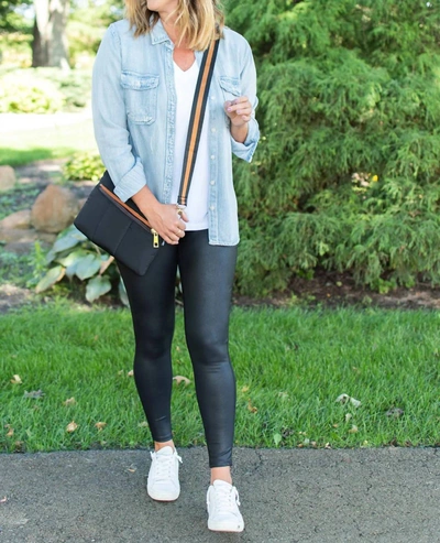 Thread & Supply Faux Leather Leggings In Black