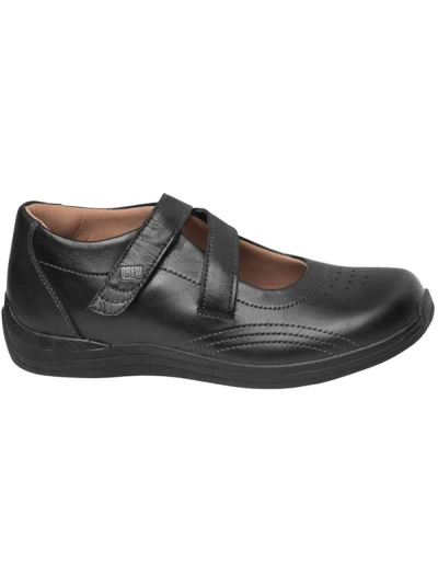 Drew Orchid Womens Leather Slip-on Loafers In Black