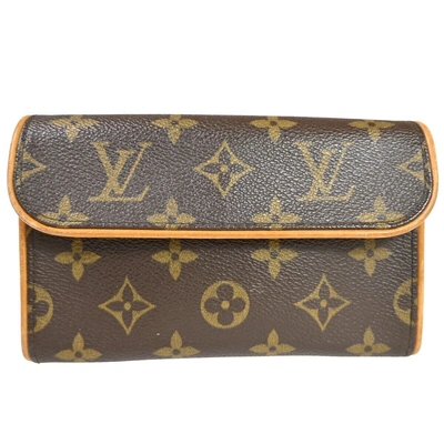Pre-owned Louis Vuitton Pochette Florentine Canvas Clutch Bag () In Brown