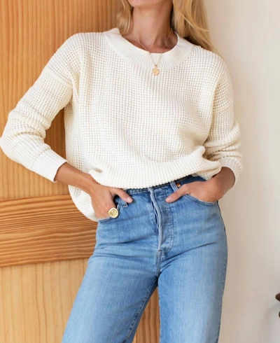 Emerson Fry Daily Sweater In Ivory Organic In White