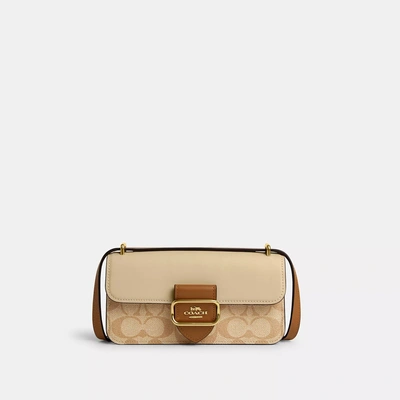 Coach Outlet Morgan Crossbody In Blocked Signature Canvas In Beige