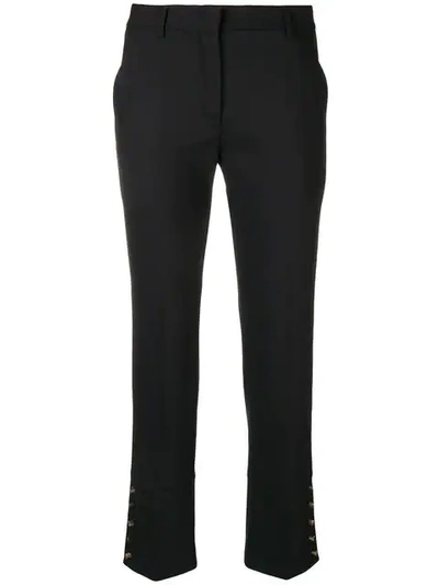 Incotex Buttoned Ankle Trousers - Black