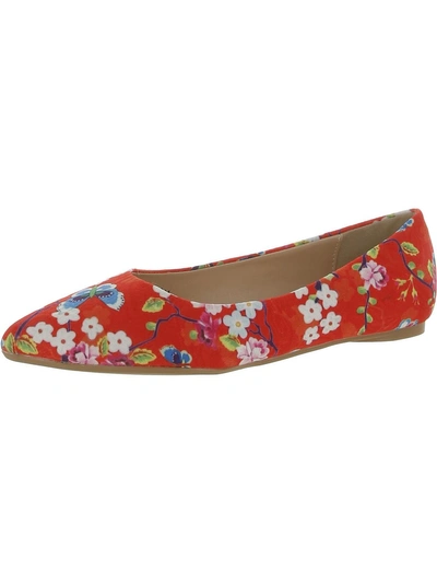 Penny Loves Kenny Aaron Sf Womens Floral Slip On Ballet Flats In Multi