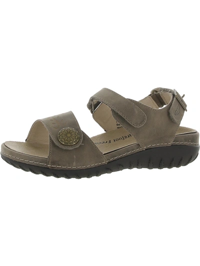 Barefoot Freedom Walkabout Womens Adjustable Footbed Sport Sandals In Grey