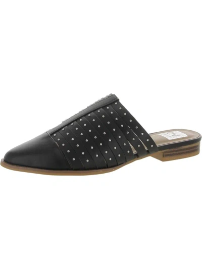 Dolce Vita Idilly Womens Faux Leather Studded Mules In Black