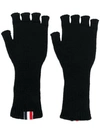 Thom Browne Fingerless Gloves - Black