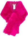 Desa Collection Fur Scarf In Pink