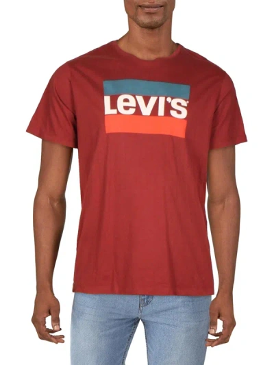 Levi's Mens Cotton Logo T-shirt In Red