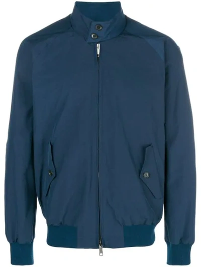 Engineered Garments Mock Neck Zip Front Jacket In 309 Navy