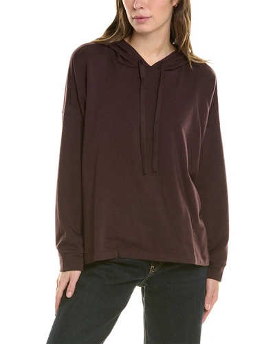 Eileen Fisher Cropped Hoodie In Brown