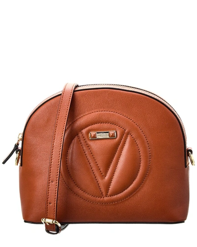 Valentino By Mario Valentino Diana Signature Leather Crossbody In Brown