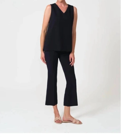 Estelle And Finn Side Button Top In Navy In Black
