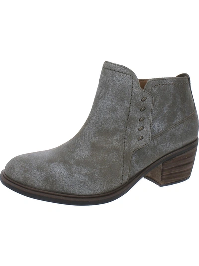 Clarks Womens Block Heel Ankle Boots Chelsea Boots In Grey