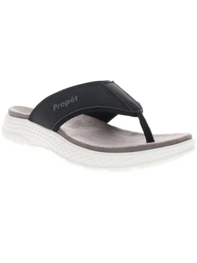 Propét Womens Toe-post Slip-on Thong Sandals In Black