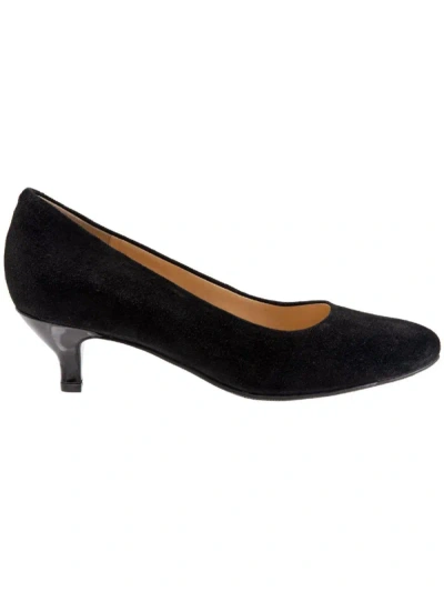 Trotters Kiera Womens Faux Suede Pointed Toe Pumps In Black