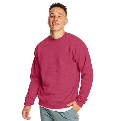 Hanes Ecosmart Crewneck Sweatshirt In Pink