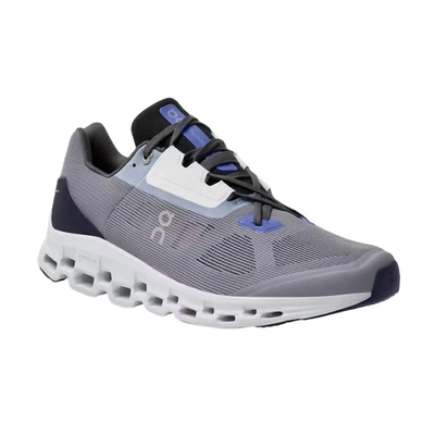On Running Men's Cloudstratus Running Shoes ( D Width ) In Fossil/midnight In Grey