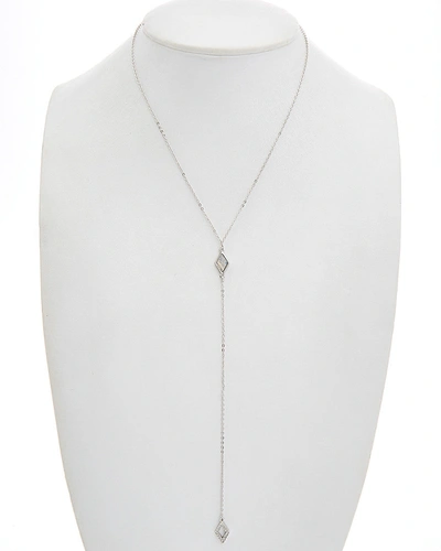 Rebecca Minkoff Crystal Y Necklace In Silver