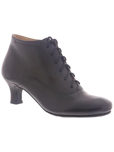 Array Sam Womens Leather Lace Up Shooties In Black
