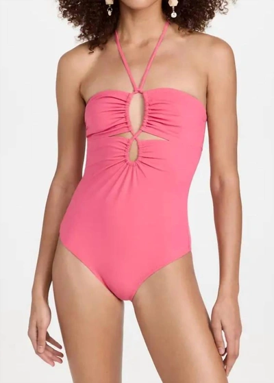 Ulla Johnson Minorca Maillot One Piece Swimsuit In Honeysuckle Pink