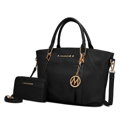 Mkf Collection By Mia K Darielle Satchel Handbag With Wallet In Black