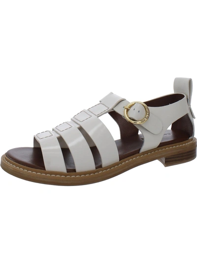See By Chloé Womens Leather Buckle Fisherman Sandals In White