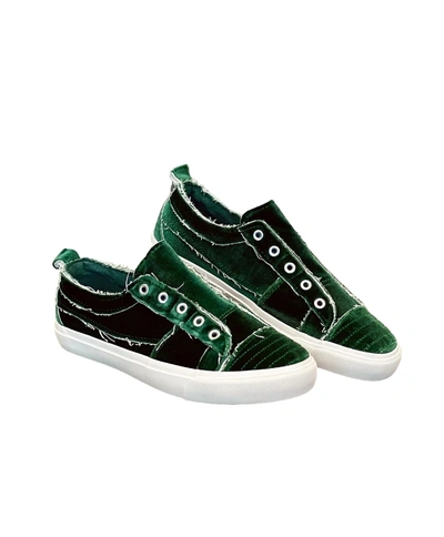 Corkys Footwear Women's Babalu Sneakers In Green Velvet
