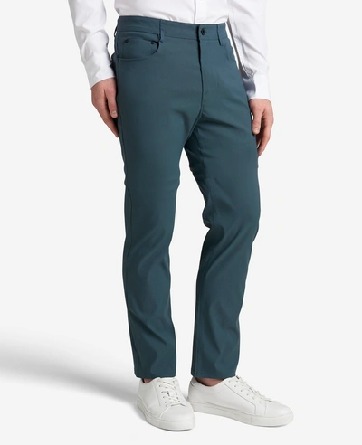 Kenneth Cole Slim-fit 5-pocket Tech Pant In Teal