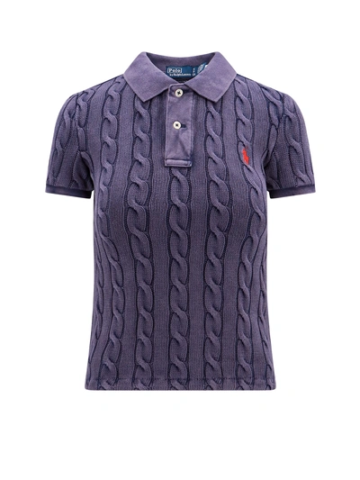 Polo Ralph Lauren Cotton Polo Shirt With Embroidered Logo In Grey
