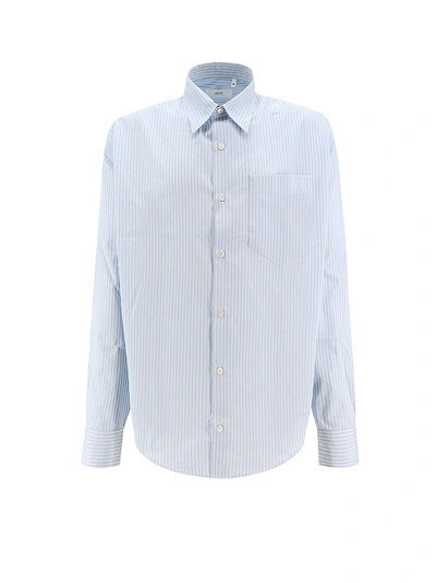 Ami Alexandre Mattiussi Cotton Shirt With Striped Motif In Multicolor