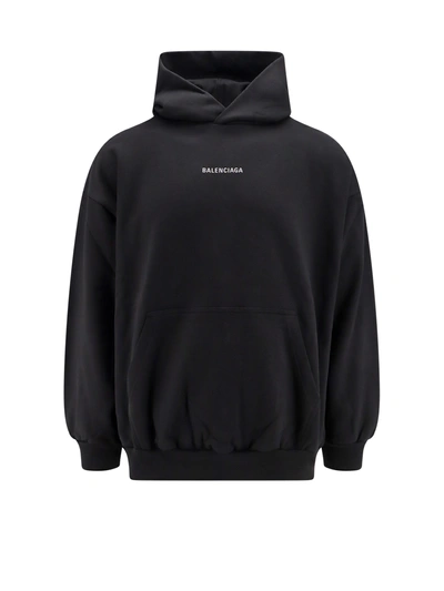 Balenciaga Cotton Sweatshirt With Logo On The Front In Black