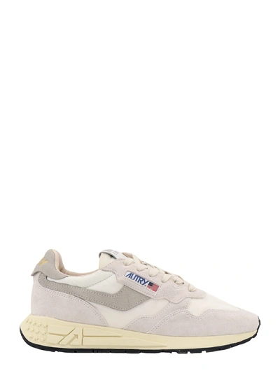 Autry Nylon And Suede Sneakers In White
