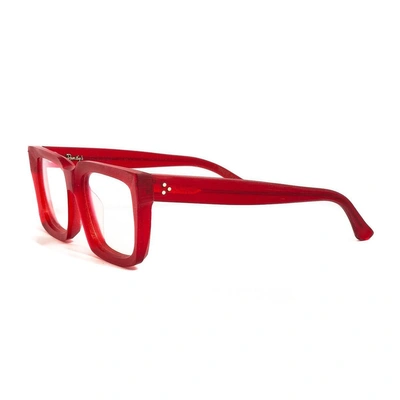 Dandy's Bel Teneboso Rough Eyeglasses In Red
