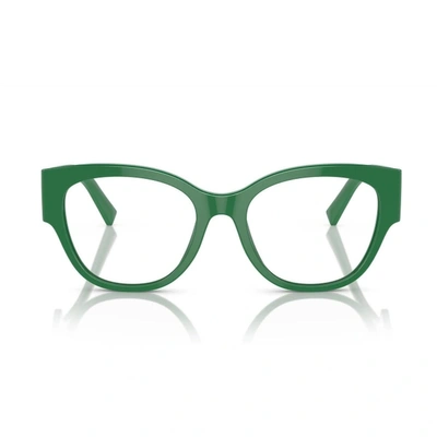 Dolce & Gabbana Dg3377 Dg Crossed Eyeglasses In 3311 Green