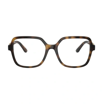 Dolce & Gabbana Dg5105u Dg Crossed Eyeglasses In 502 Havana
