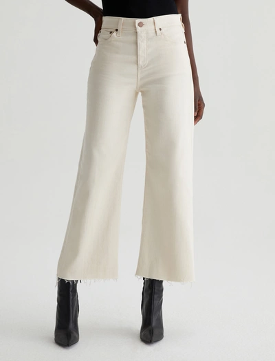 Ag Jeans Saige Wide Leg Crop In Natural