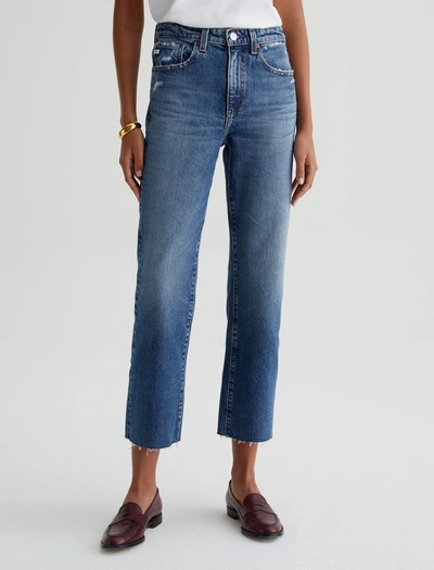 Ag Brinley Mid Rise Classic Straight Leg Jeans In Blue