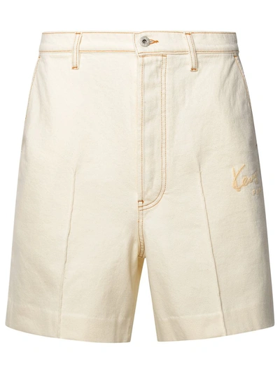 Kenzo Jeans Bermuda In Beige