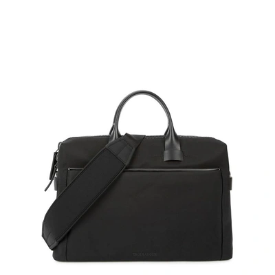 Troubadour Black Slim Canvas Briefcase