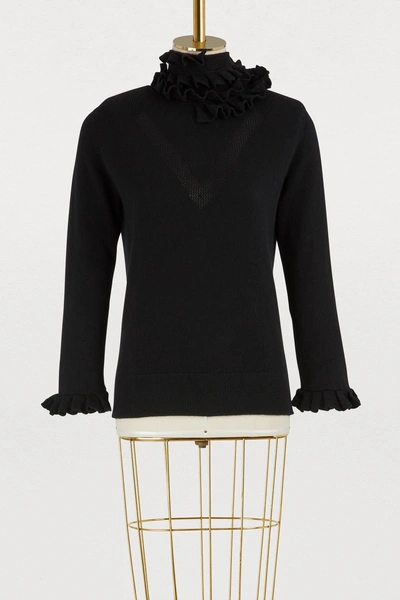 Barrie Cashmere Turtle Neck Sweater In Embassy Black