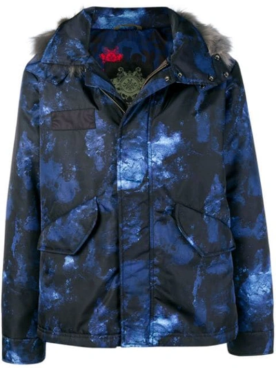 Mr & Mrs Italy Parka Shape Corto Nylon Real Feather Goose In Blue