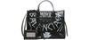 Balenciaga Papier Graffiti Zip-around A6 Leather Tote In Black / White